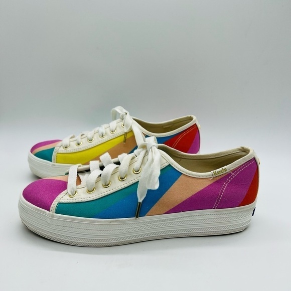 KEDS X KATE SPADE TRIPLE KICK PLATFORM SNEAKERS SIZE 8.5 - Picture 3 of 15